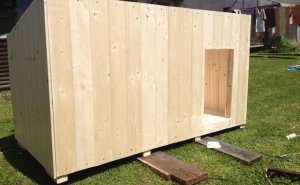 Psí bouda před natřením